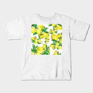 lemon pattern art Kids T-Shirt